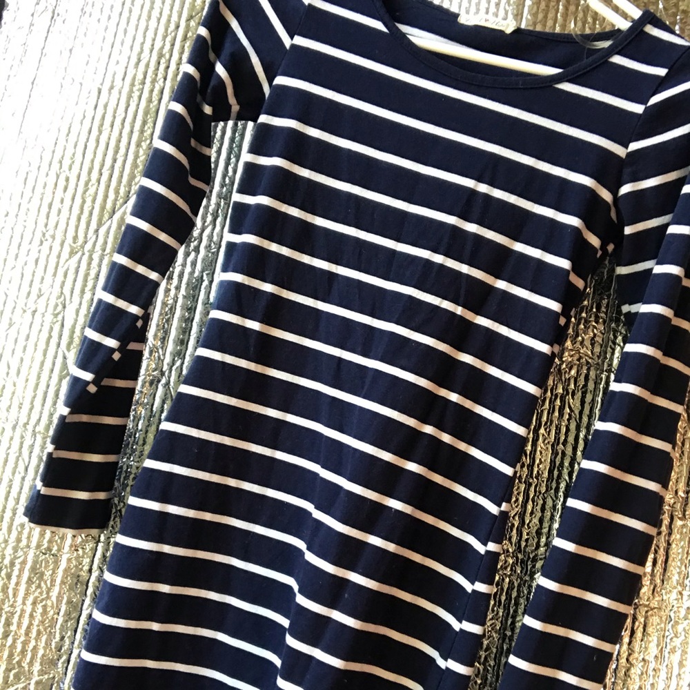 short stripped tight dress